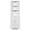 Free Standing Tall Bathroom Corner Storage Cabinet with 3 Shelves